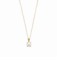 Solis Yellow Gold Pearl Pendant Necklace