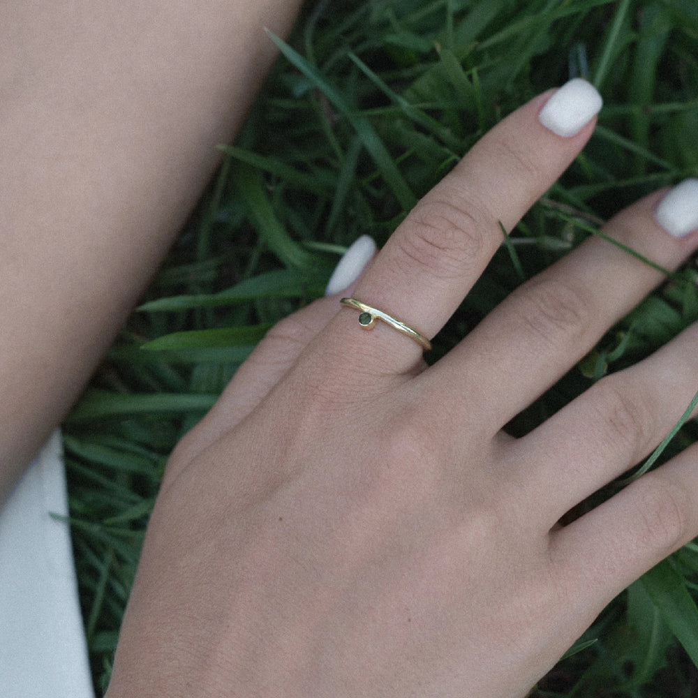 green tourmaline ring