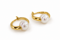 Orbita Pearl Hoop Earrings
