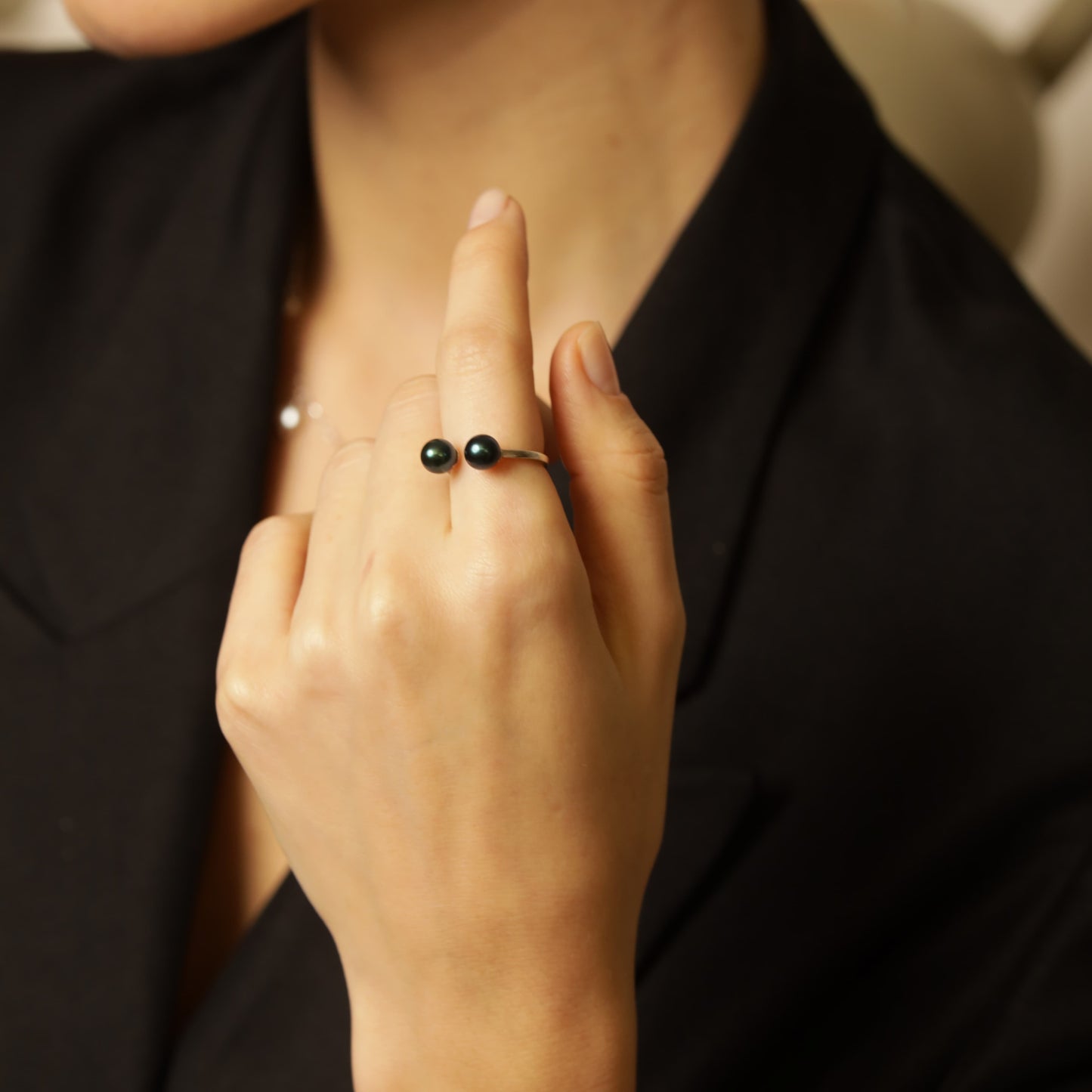 Midnight Sweetness Pearl Ring pearlcode.co photo