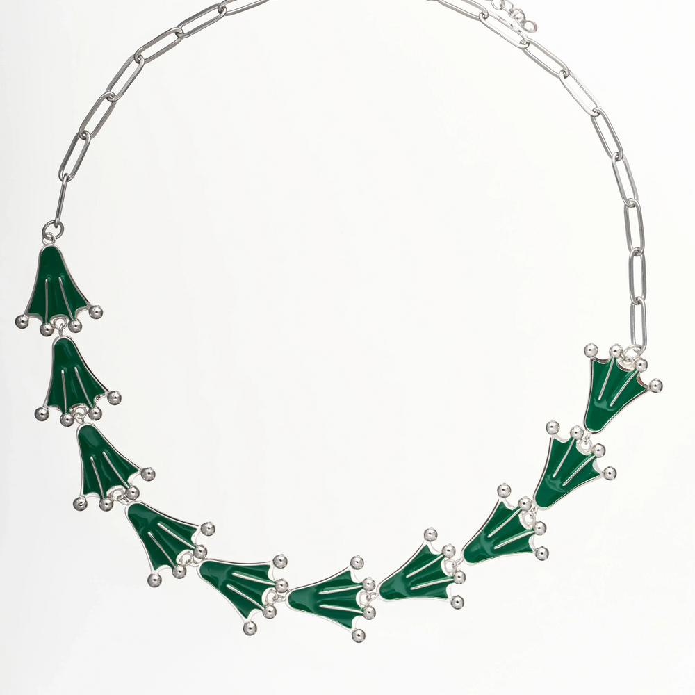 Paw Statement Necklace on silver chain 
