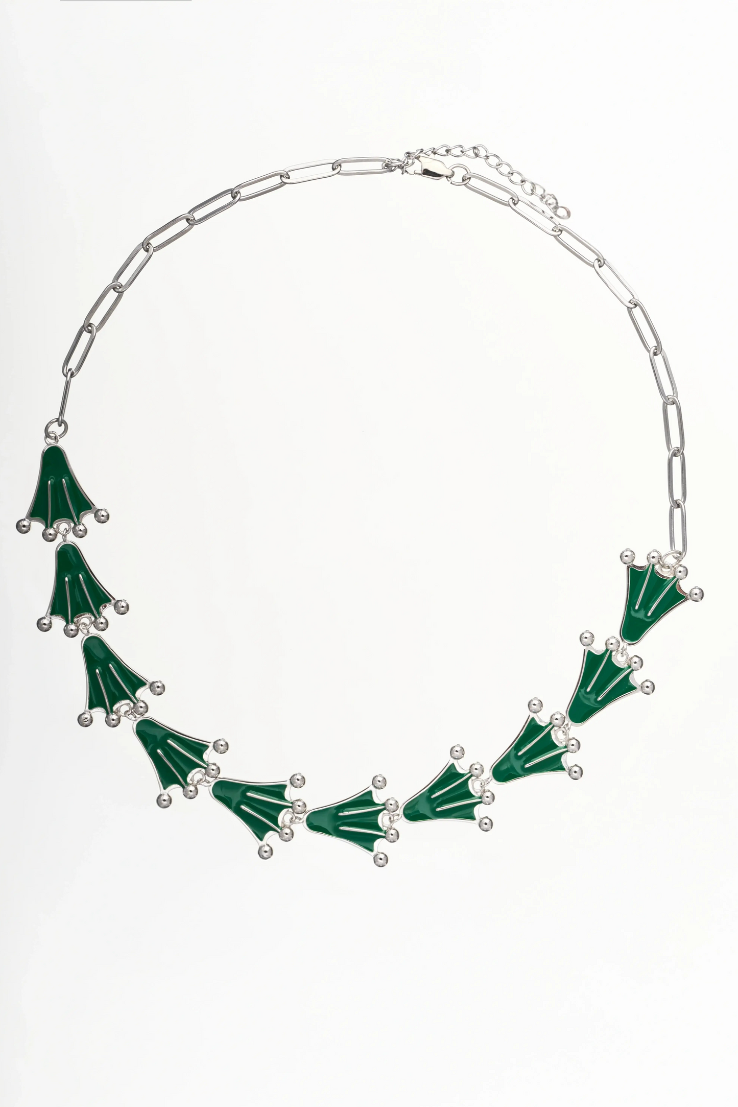 Paw Statement Necklace on silver chain 