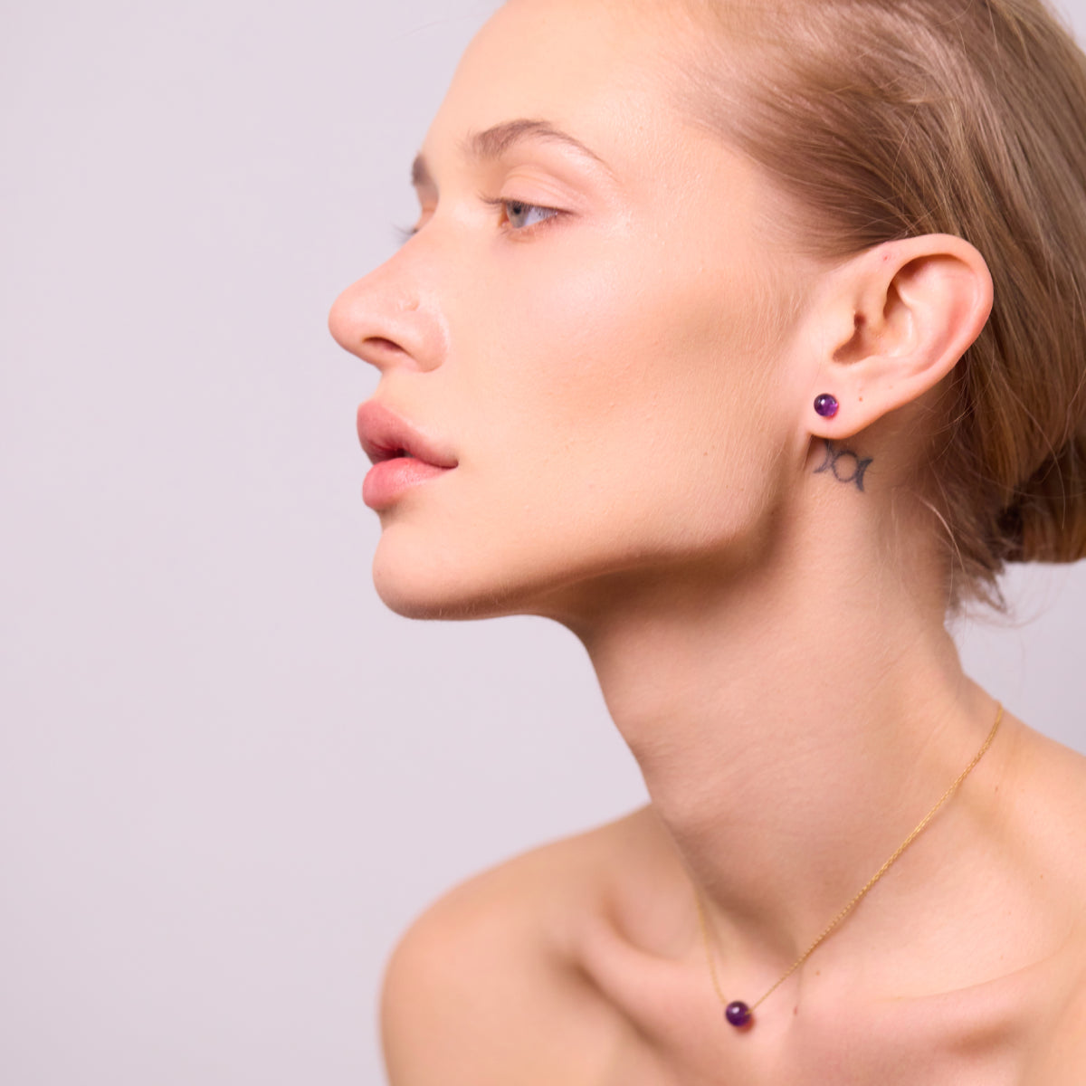 Purple Dream amethyst necklace and earrings