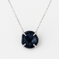 Rozeta Sunset chain Necklace with black keshi pearl