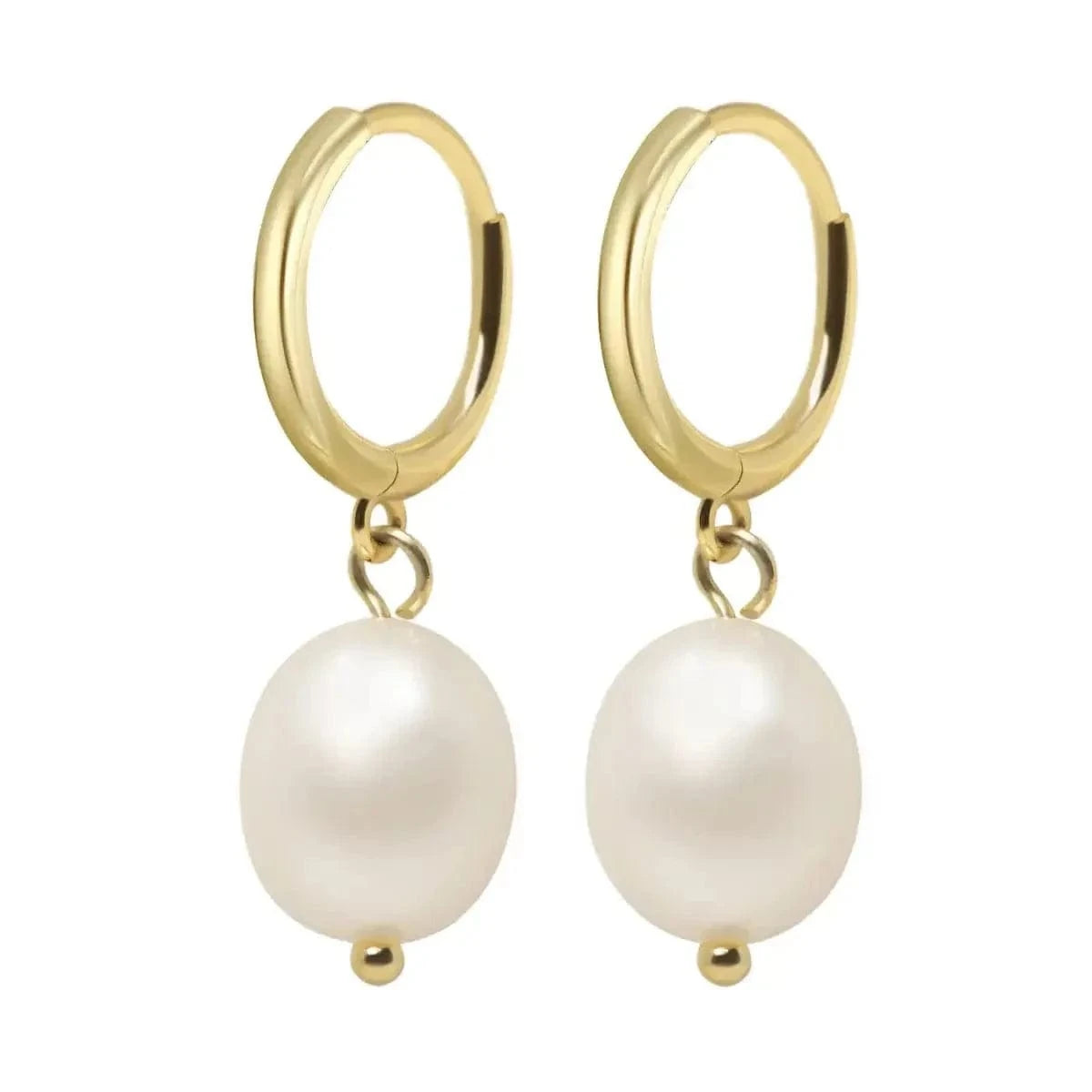 Baroque White Pearl Drop Earrings photo