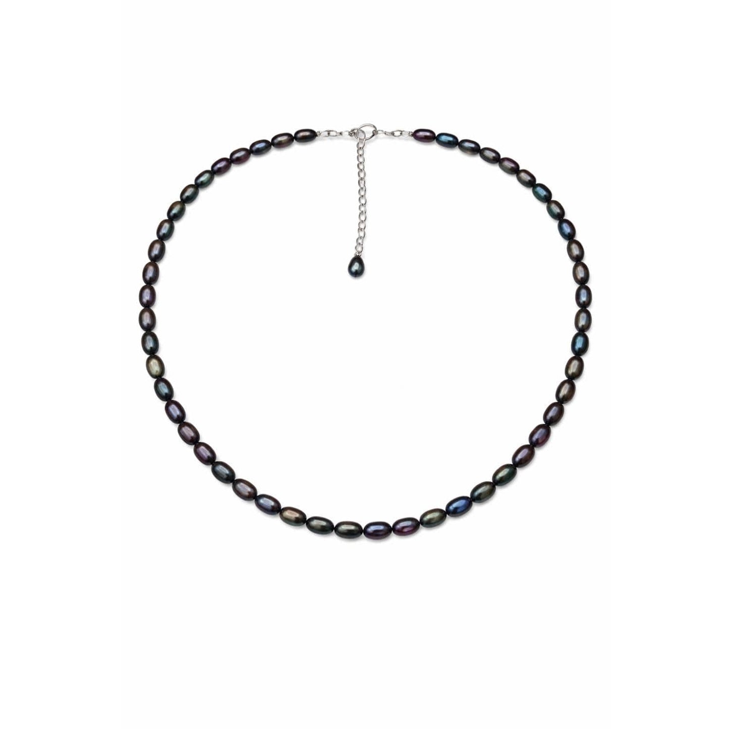 Black Rice Pearl Choker 6 mm photo