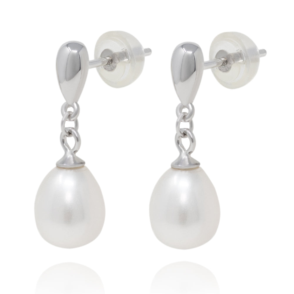 pearl stud earrings