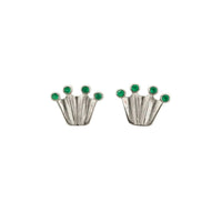 Crown Earrings with Green Onyx photo