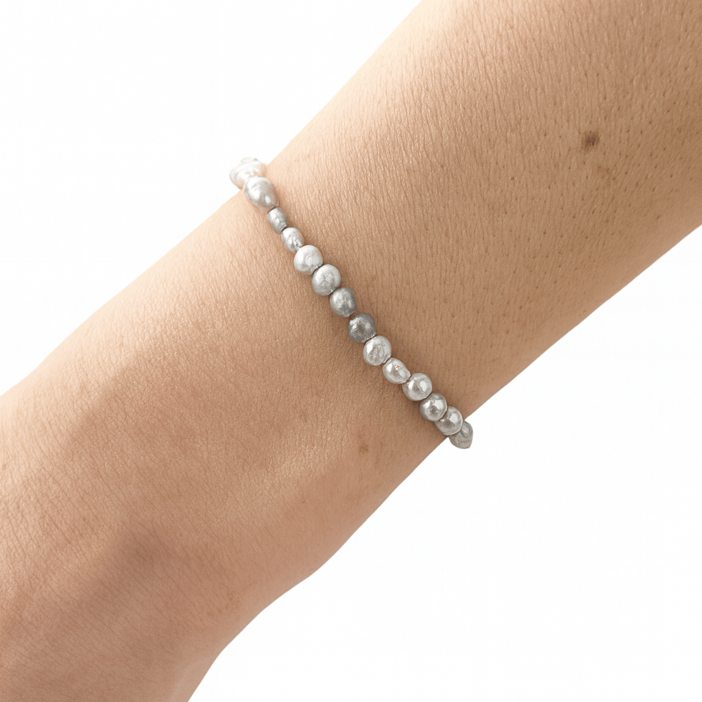 Gray Baroque Pearl Bracelet, 5 mm photo