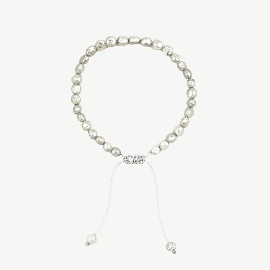 Gray Baroque Pearl Bracelet, 5 mm photo