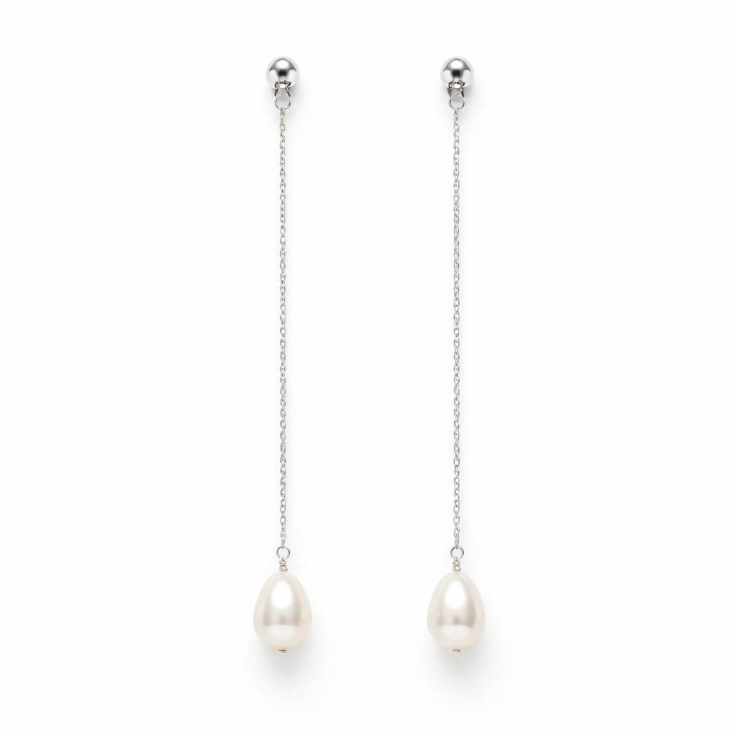 Iconic Long Charm White, Silver photo