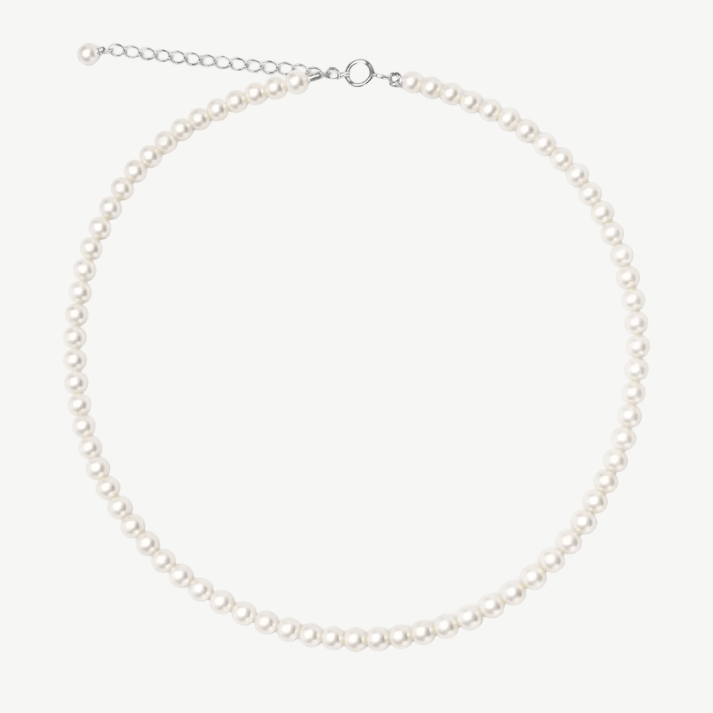 Ivory Sweetness Premium Necklace with 4mm Round Pearls photo