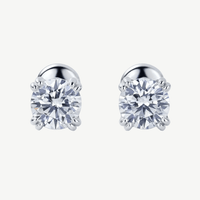 Lab-Grown Diamond Stud Earrings 1.06 ct, 14K White Gold photo