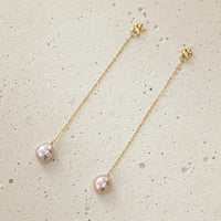 Iconic Long Charm Rose, Gold-filled photo