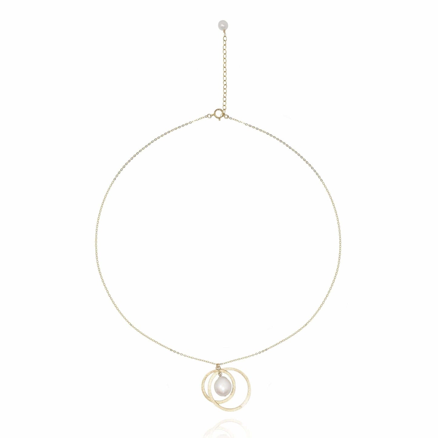 Universe necklace with baroque pearl photo