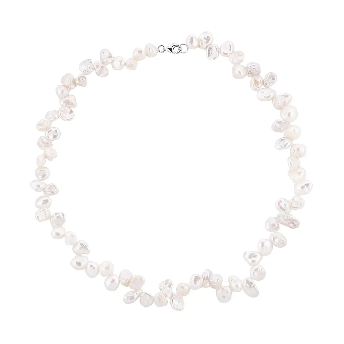 Choker white Keshi pearl 6 mm photo