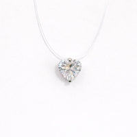 Lilly Heart Pendant, Silver photo