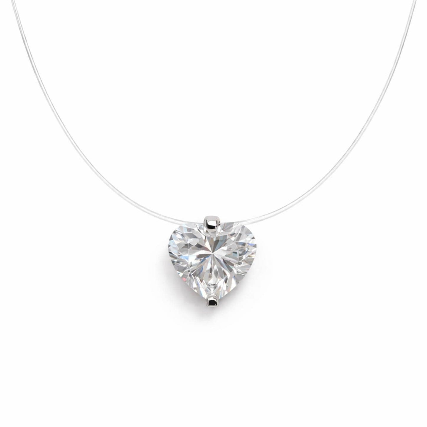 Lilly Heart Pendant, Silver photo