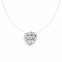 Lilly Heart Pendant, Silver photo