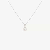 Luna White Pendant Necklace, White Gold photo
