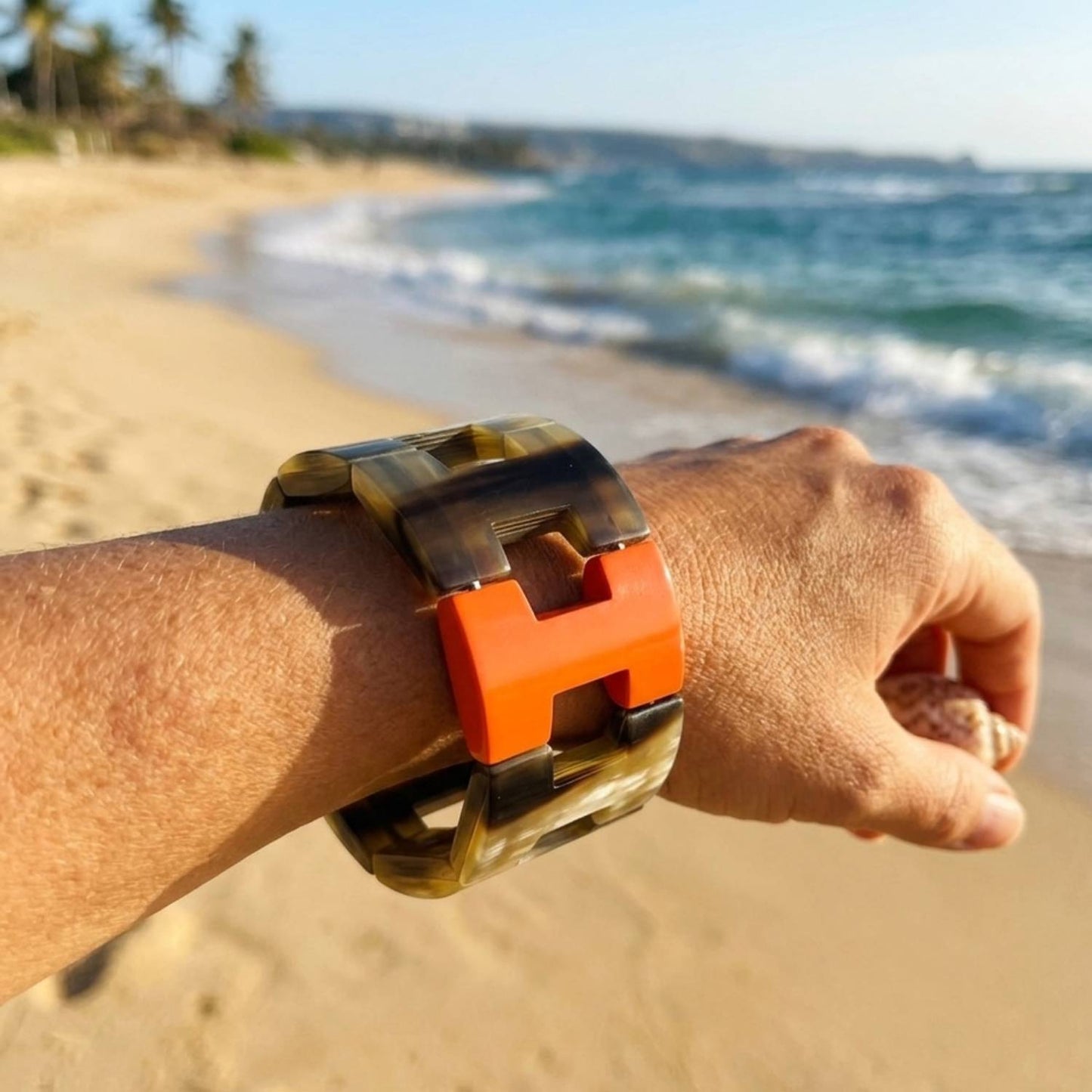 Orange Statement Bracelet photo