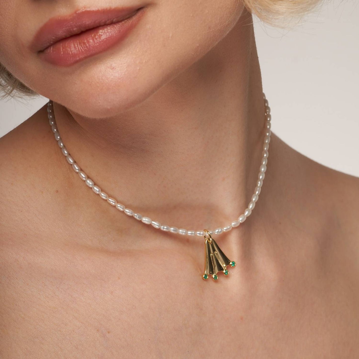 Paw Pendant with Onyx, Gold-Plated Silver photo