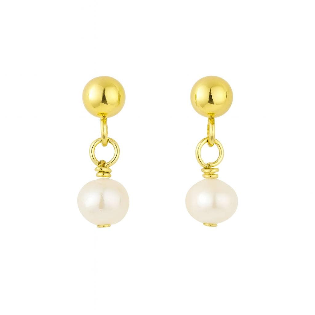 Pearl drop earrings 3mm photo
