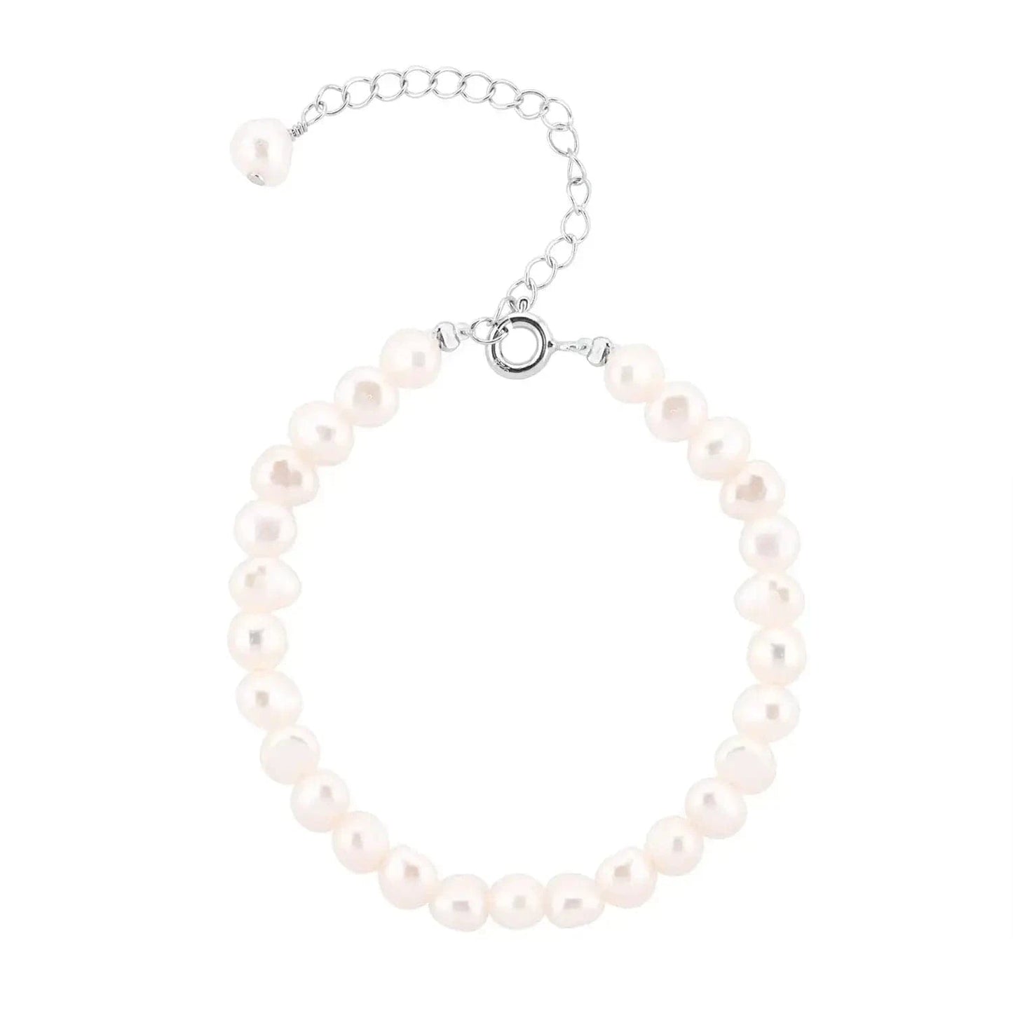 White Baroque Pearl Bracelet photo