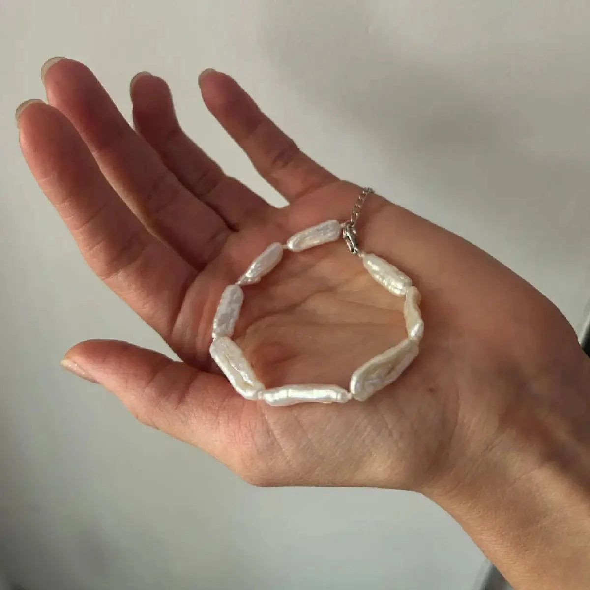 Keshi Line Pearl Bracelet photo