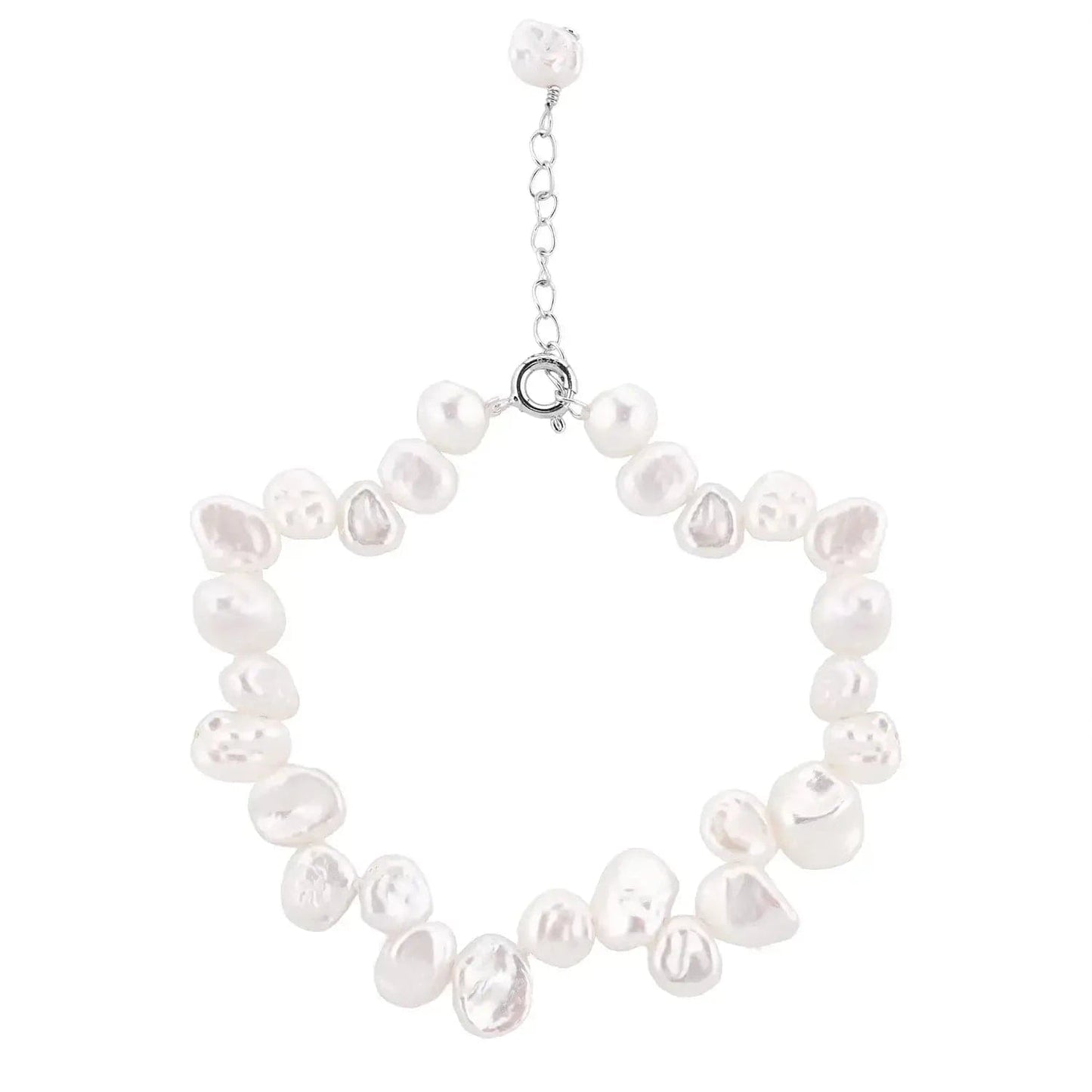 Keshi Pearl Silver Bracelet photo