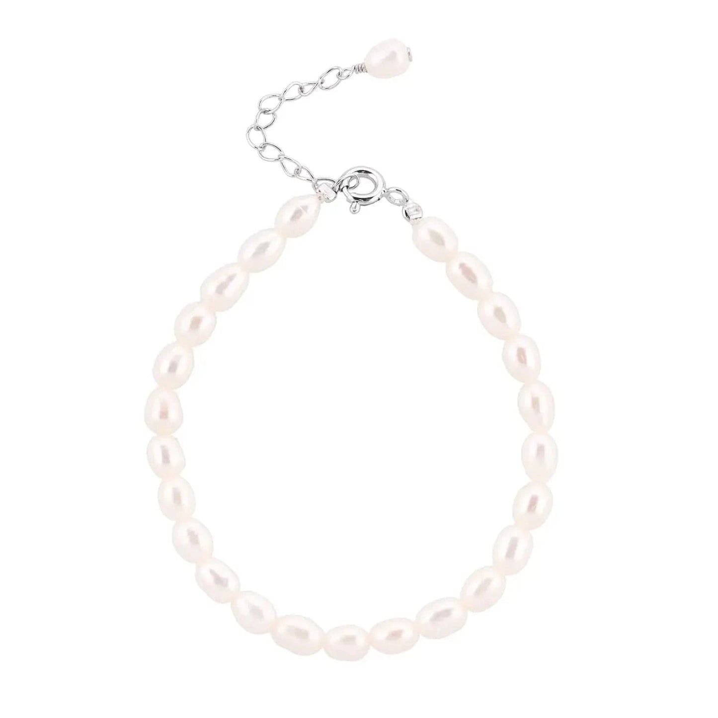 Rice Pearl Silver Bracelet photo