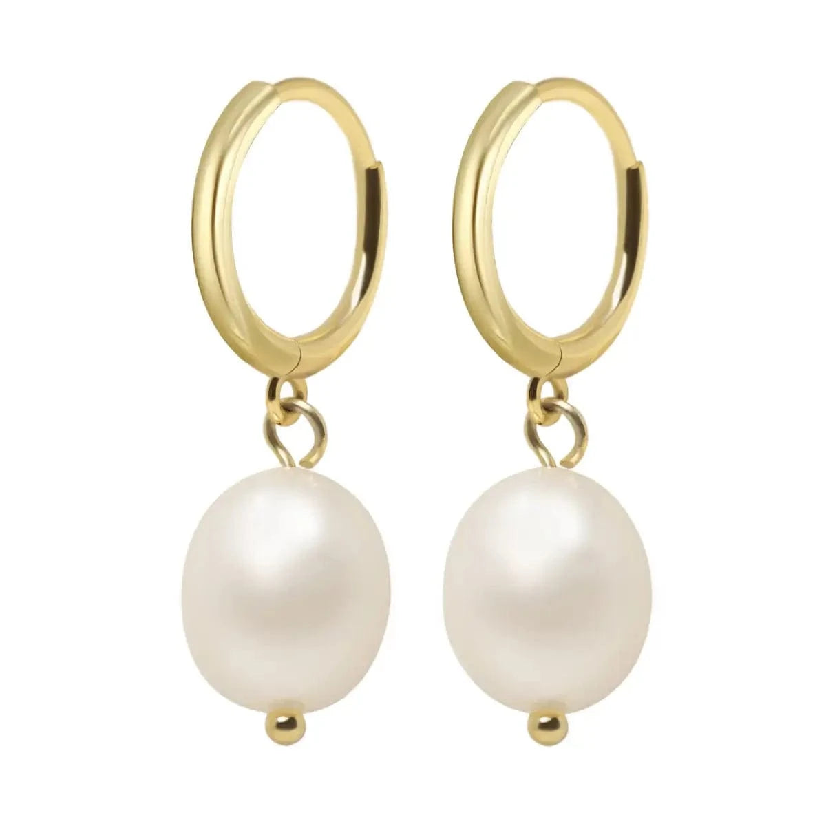 Baroque White Pearl Drop Earrings photo
