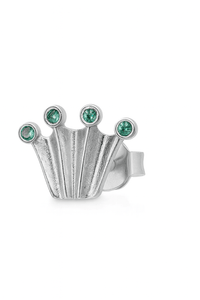 Crown Earrings with Green Onyx photo