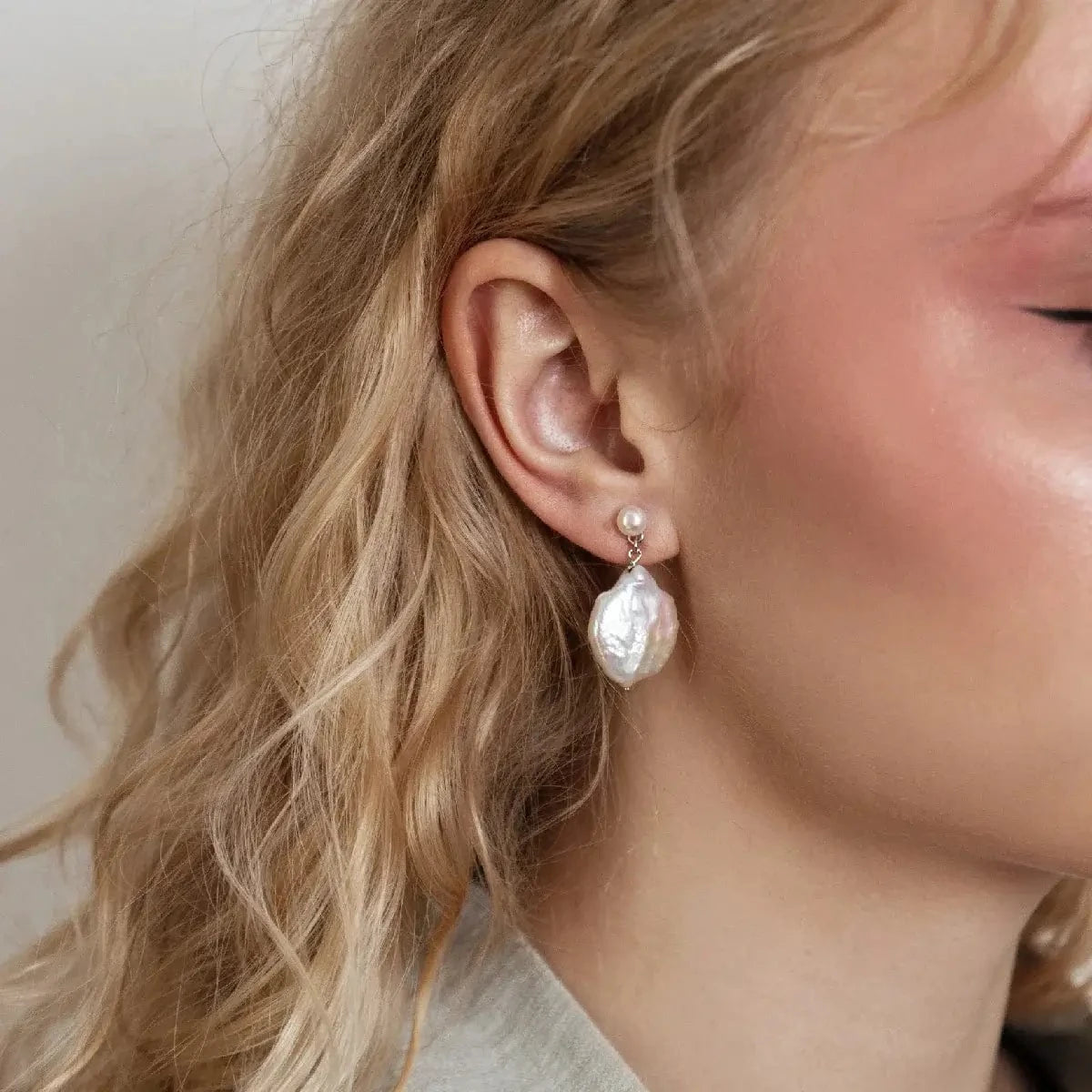 Keshi pearl princess earrings photo