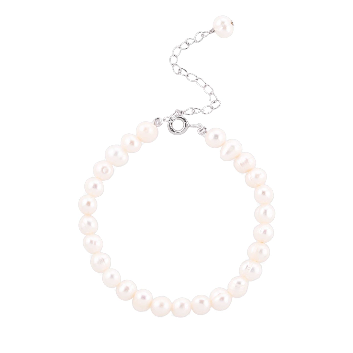 Round Baroque 6 mm Pearl Bracelet photo