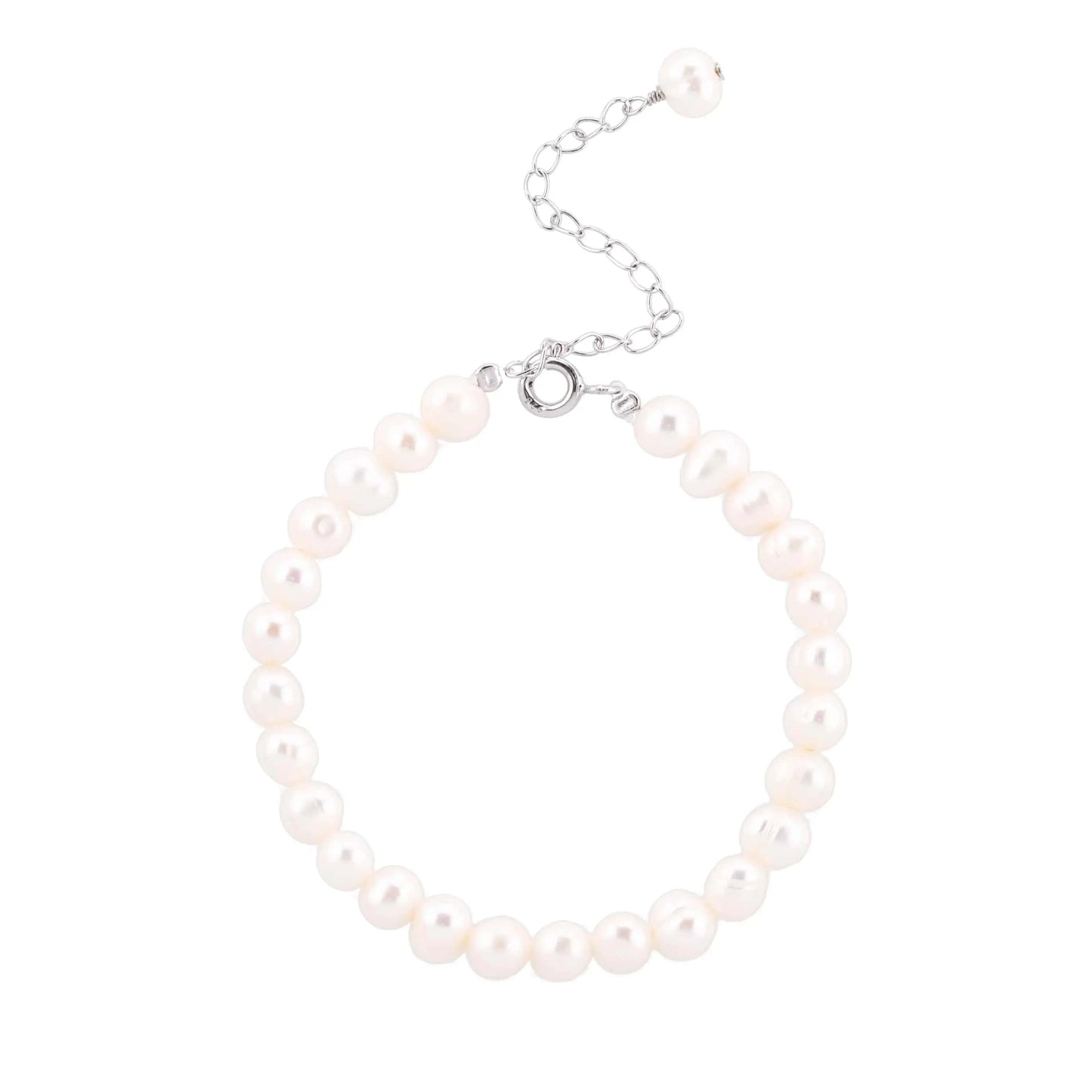 Round Baroque 6 mm Pearl Bracelet photo