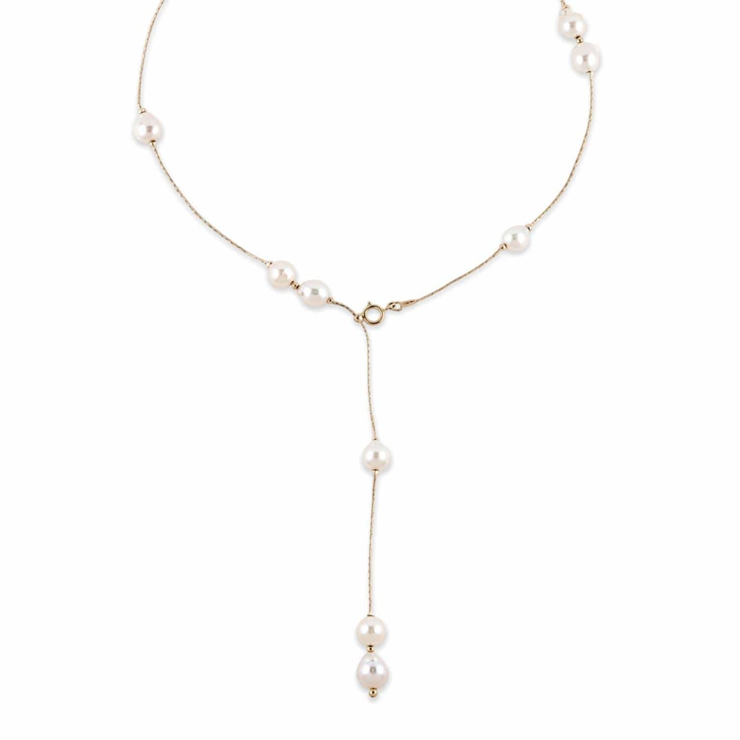 Stellar gold-filled adjustable necklace with baroque pearl photo