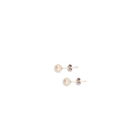 Stud earrings white pearl of 5 mm photo
