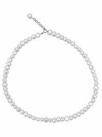Unda Baroque Freshwater Pearl Silver Necklace photo