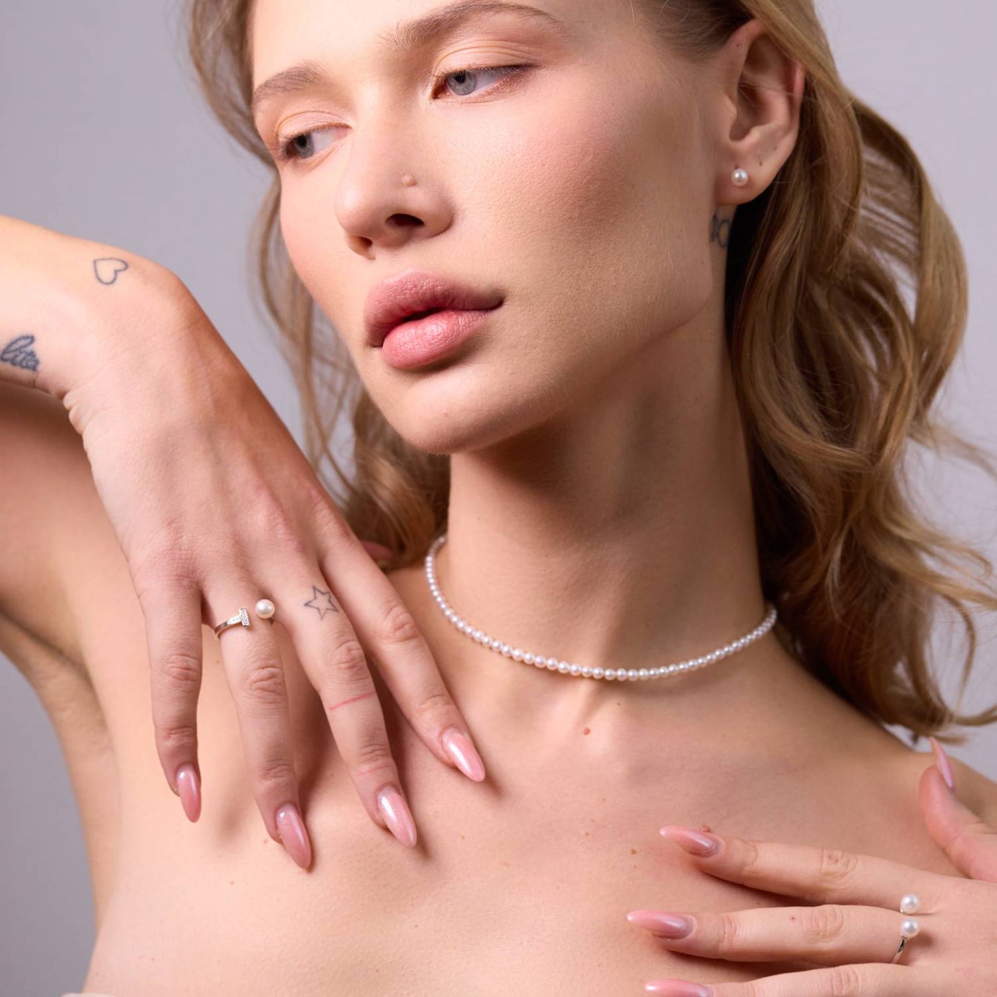 White Sugar Pearl Ring photo